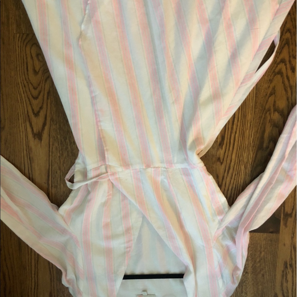 Gianni Bini Long-sleeve pink & white juniors dress